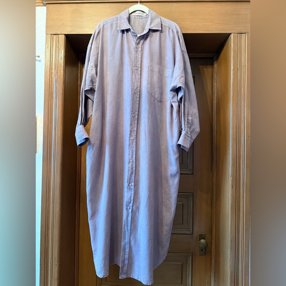 Elegant deep lilac, linen Maxi Dress
Washed once , never worn.